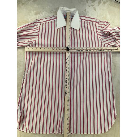 Vintage Turnbulls & Asser ltd %100 Cotton Mens Dress Stripped Shirt 16/41cm - Picture 3 of 8